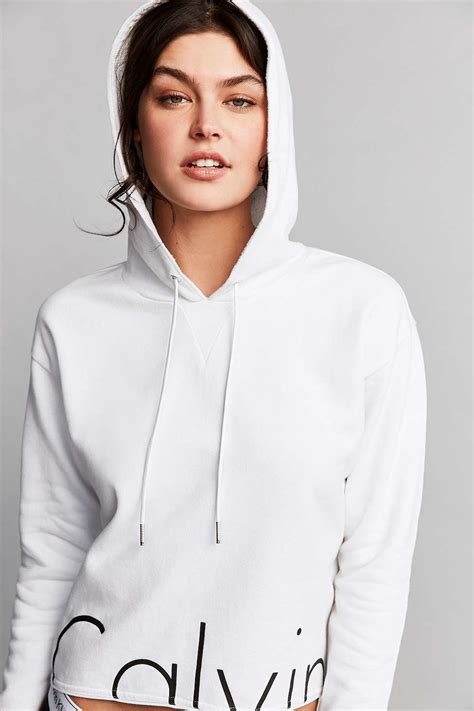 calvin klein cropped sweatshirt|calvin klein cut off hoodie.